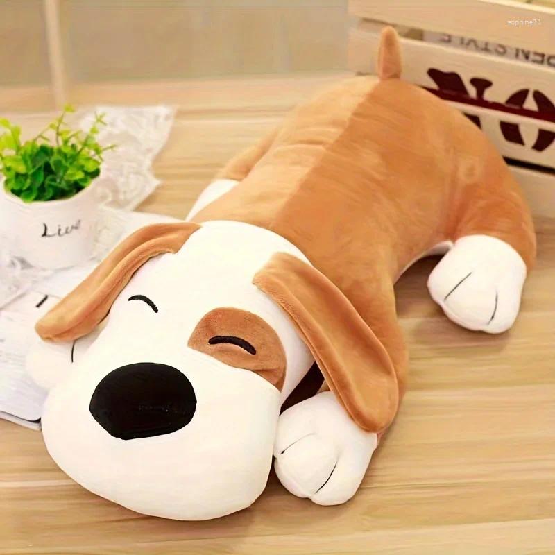 Update Adorable Dog Plush Pillow Soft Stuffed Animals Simulation Toy Lying Doll Home Decor Xmas Gifts For Boys Girls Pet