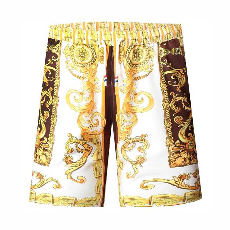 Luxury gold summer swimsuit breathable surfboard Hawaiian beach mens shorts quick drying swimsuit sports luggage swimsuit swimmingW250410