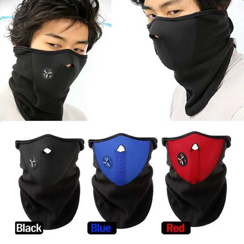 New Winter Motorcycle Fleece Thermal Face Mask Balaclava Windproof Keep Warm Riding Face Shield Winter Outdoor Sports Masks S251110