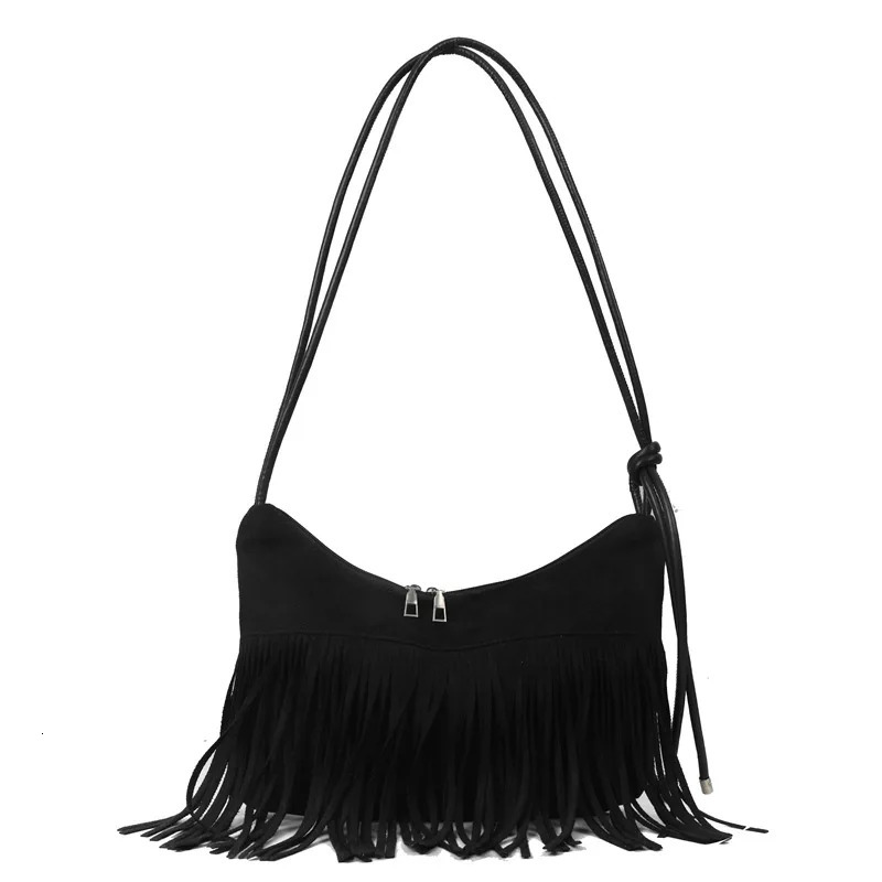 Womens Girls Shoulder Bags Boho Tassel Crossbody Bag Trendy Shoulder Commuter Purse Crossbody Bags for Women 251110