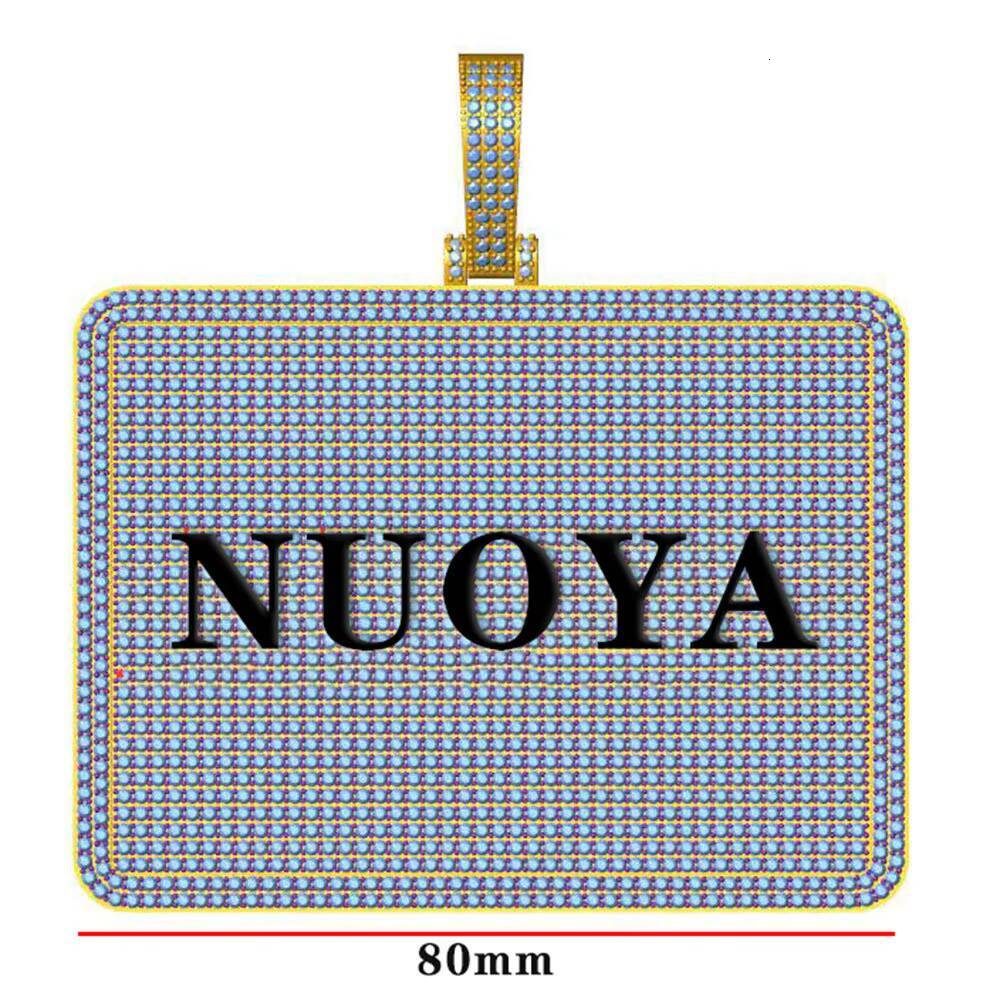 NUOYA Custom Hip Hop Jewelry 18K Gold Plated Iced Out Bing Moissanite Fashion Pendant Customizable