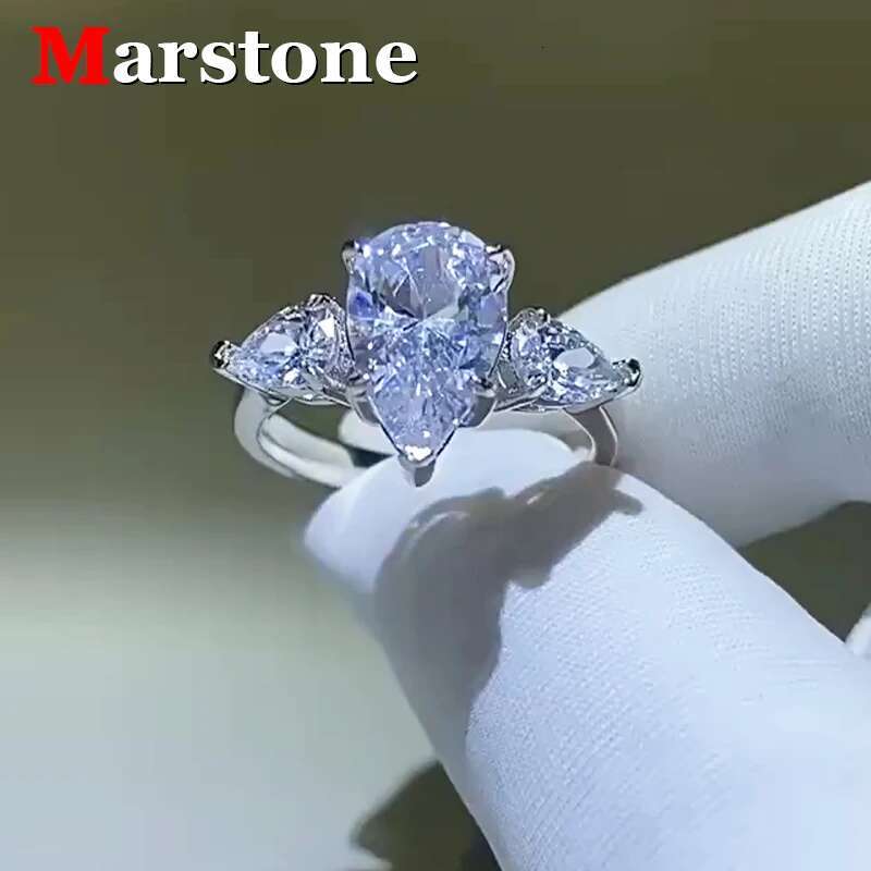1-3CTMoissanite D Color VVS Diamond Womens Blue Green Yellow Ring S925 Silver Ring Plated White Gold Jewelry Rings for Women