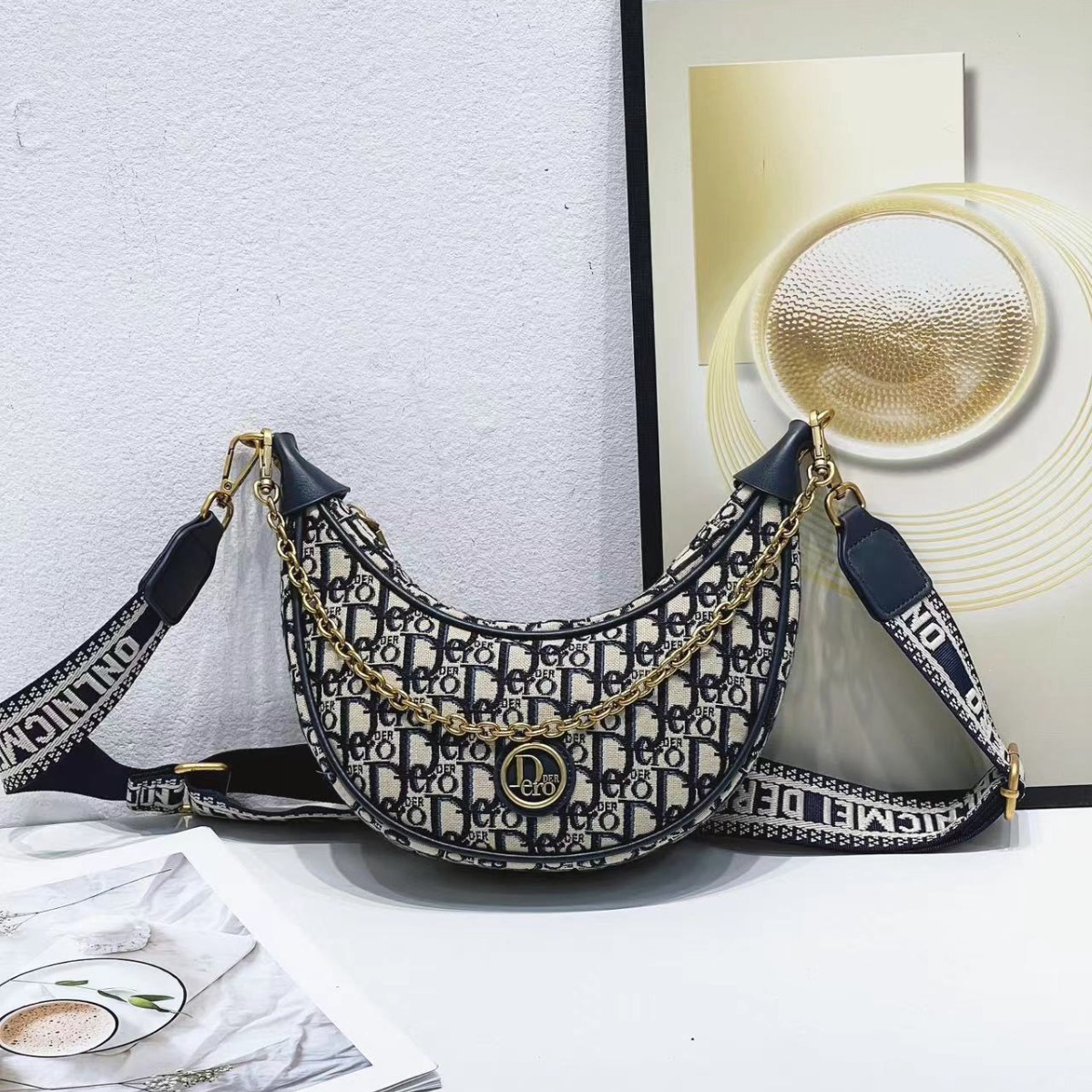 2025 new style dumpling bag knitted chain bag fashionable and leisure shoulder bag crescent bag hand-held and cross body bag for women