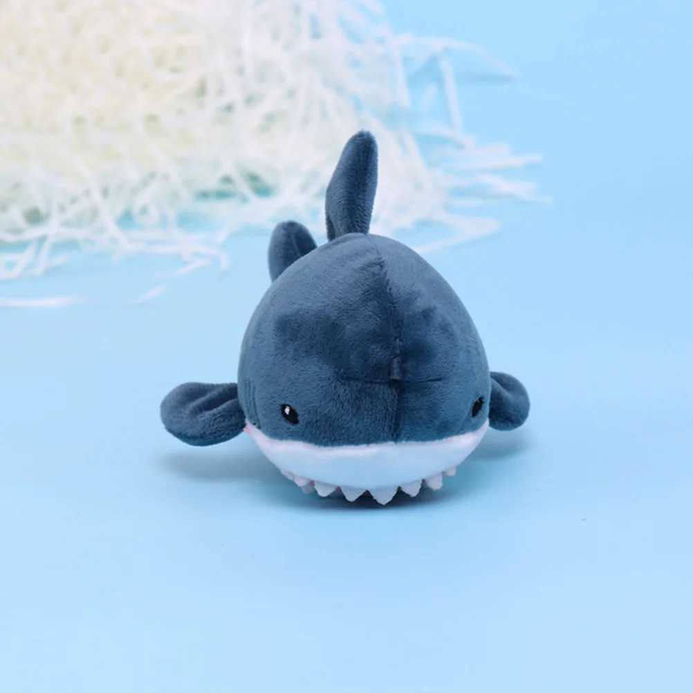 Keychain Cartoon Bag Pendant Plush Shark Keychain Shape Ring Ocean Filling Animal W250411