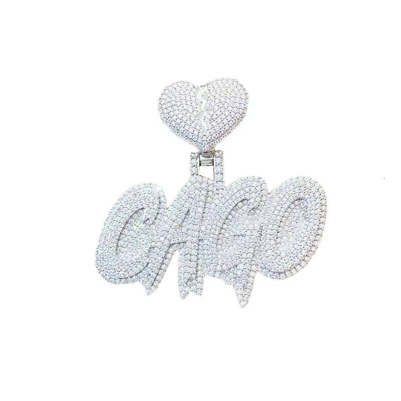 Hot Selling Hip Hop Jewelry in 2023 925 Silver Moissanite Diamond Mens Custom Pendant Customizable