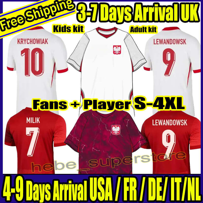 2026 World Cup Poland New Men Home Away Polska National Team LEWANDOWSKI Soccer Jerseys BEDNAREK CASH ZIELINSKI SZYMANSKI KIWIOR Polish kids kits Football Shirt