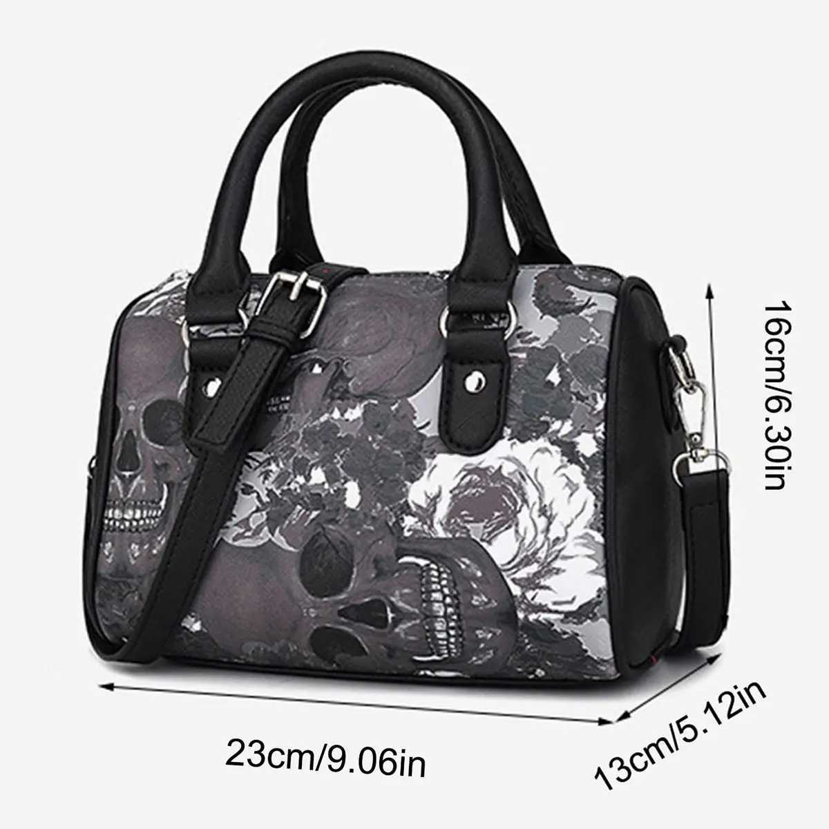 Printed Shoulder Bag Halloween Fabric Crossbody Bag Versatile Small Square Purse Simple and Stylish Womens HandbagT251110