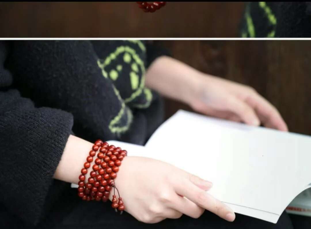 Natural authentic Indian small leaf rosewood multi circle bracelet with 108 men's women's bracelets and Buddha beads