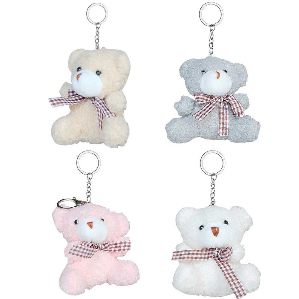Plush Bear Doll Keychain Bear Filled Plush Toy Cute Girl Bag Pendant Cartoon Plush Bag Keychain Childrens Birthday Party W250411