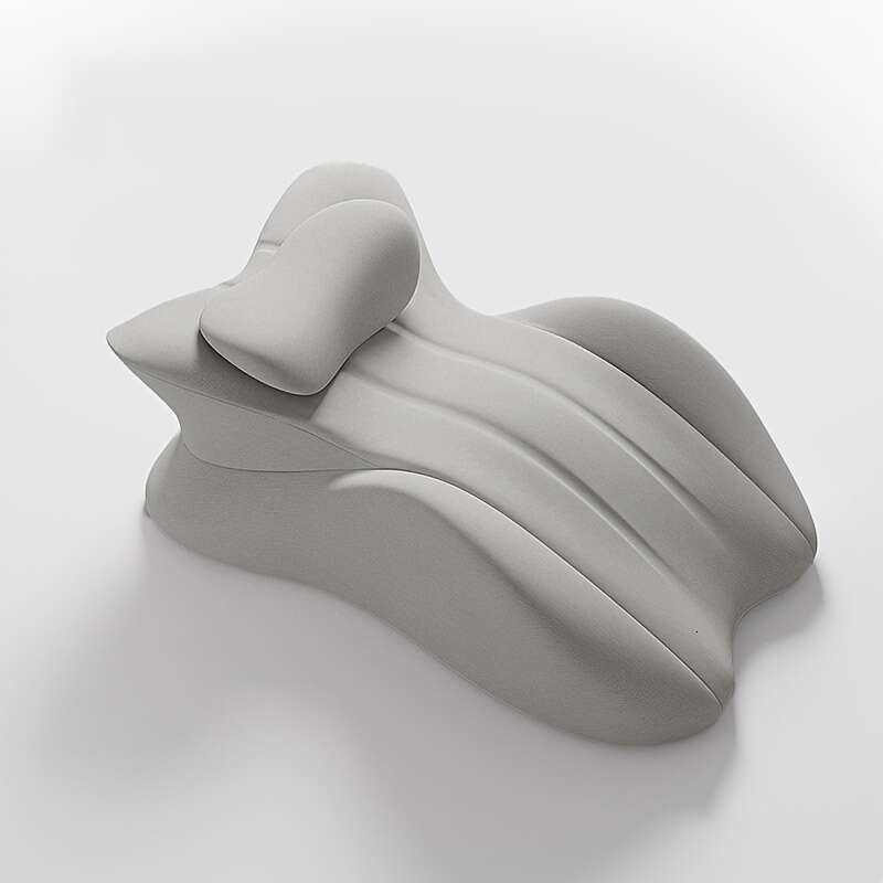 Ergonomic Back Pillow - Multifunctional Reading, Phone, and Side Sleeping Medium Support, Hand Wash Only, Black, Neck Comfort Pillow, Unique Wave Desi