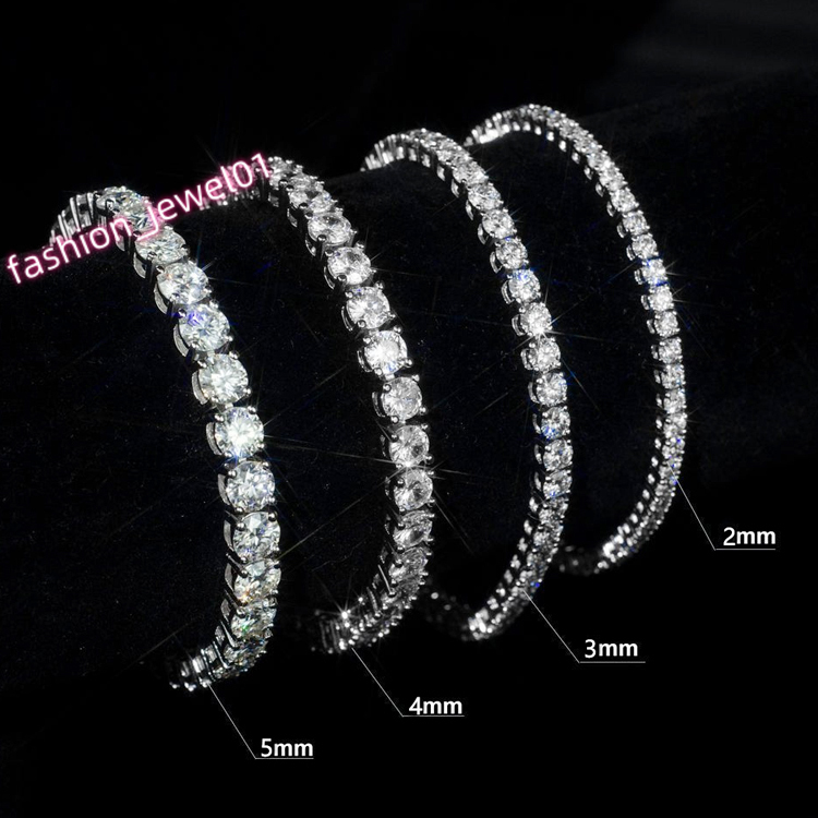 GSMB RINNTIN 925 Sterling Silver Moissanite Tennis Bracelet