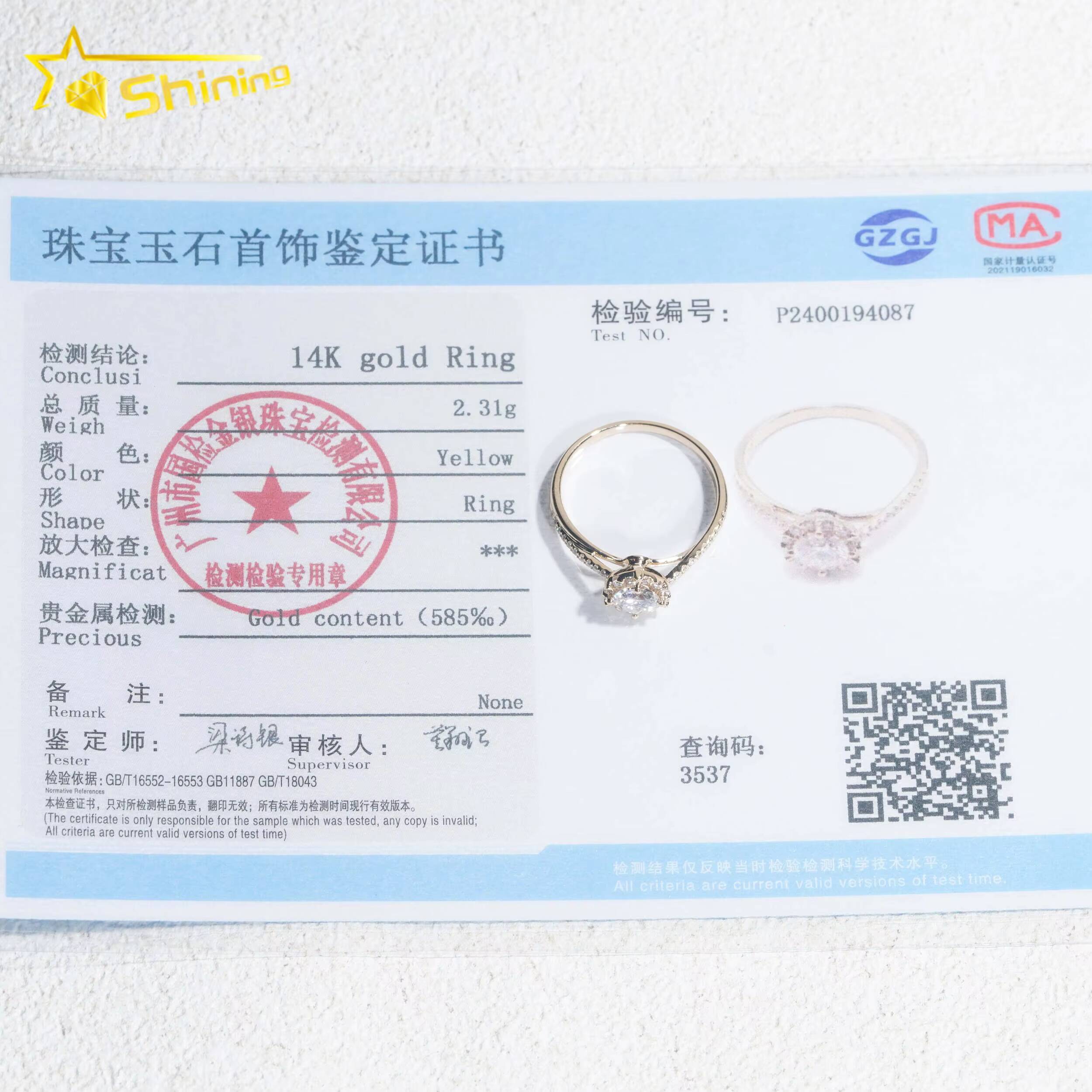 Custom 14K Solid Gold Salitaire Diamonds Plain Band Symple Design Lab Grown Moissanite Diamonds Engagement Rings