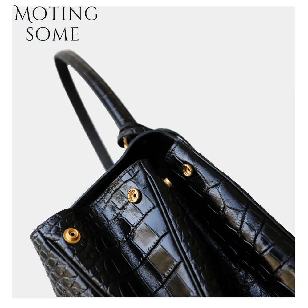 Motingsome Alligator Woman Bags Tote Lady Genuine Leather Shoulder Designer Crocodile Print Messenger Bag