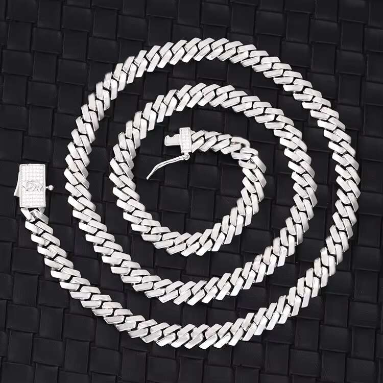 925 Solid Silver 18K Gold Plated 10mm 12mm Wide Cuban Link Bracelet Cuban Chain for Hip Hop Jewelry