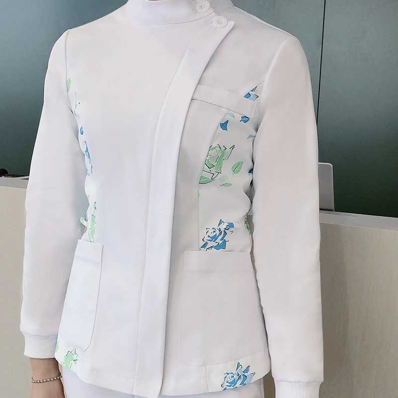 hospital uniforms customized white clothes suitable for nurses and doctors in medical facilities X250410