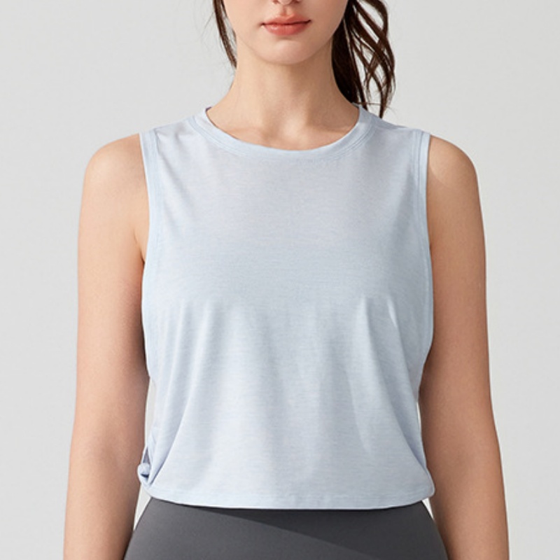 Summer Yoga Clothing Top Cotton Cropped Workout Tank Tops For Women Sleeveless Sports Athletic Yoga Running Gym Crop Shirts
