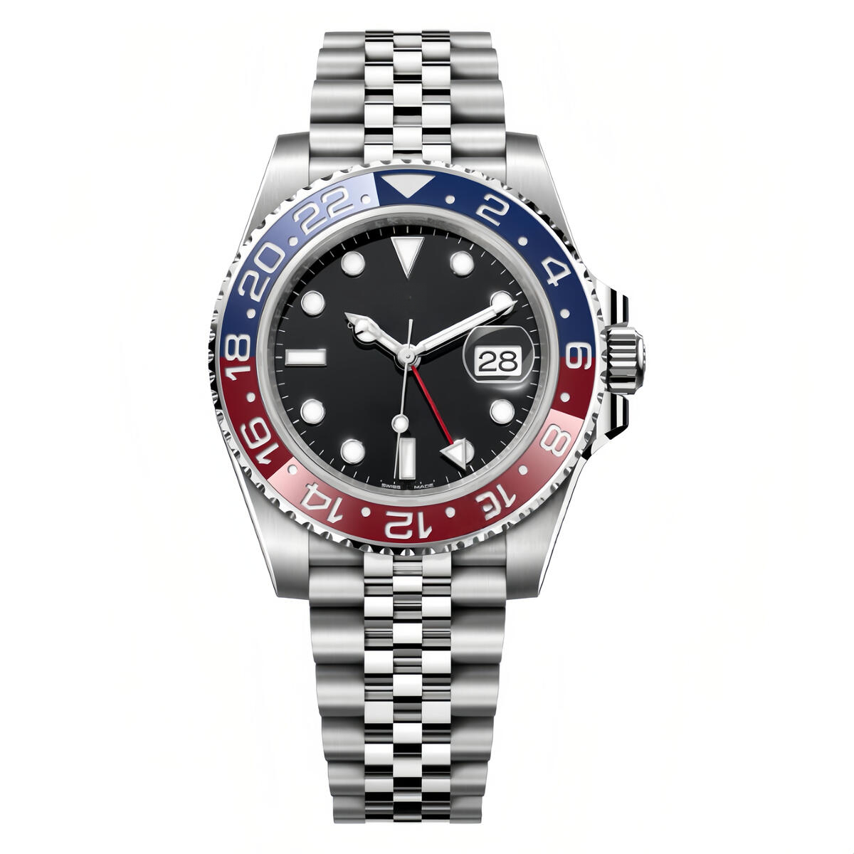 GMT 5A Quality Men's Automatic Watch Cola Bezel 3285/2813 VS/ARF Factory Stainless Steel Fold Clasp Dual Time Date Display Waterproof 100m