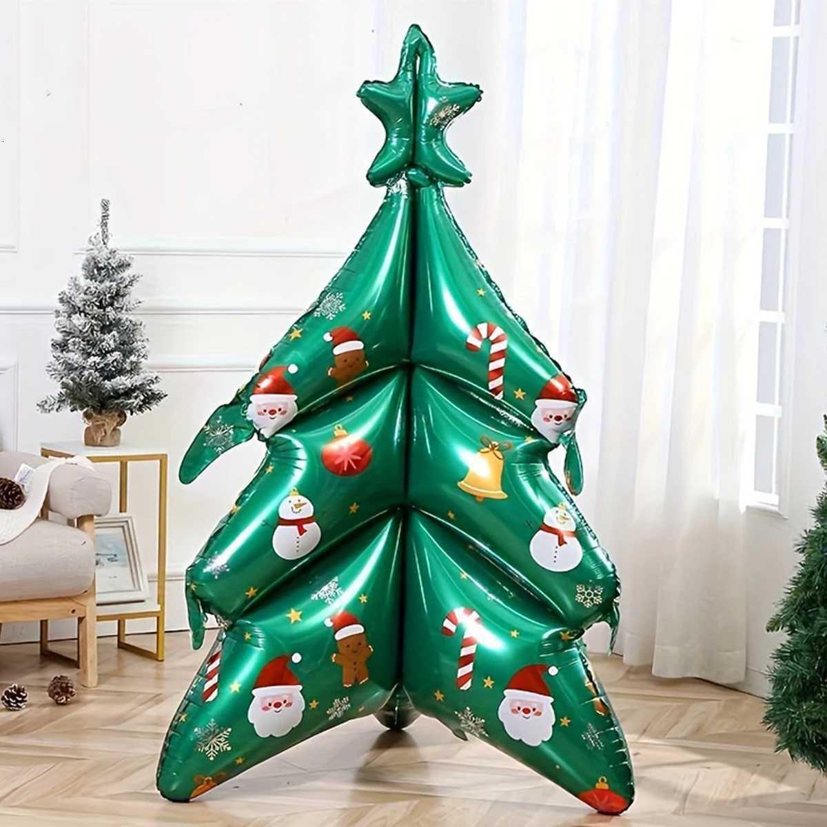Christmas 1pc Large Christmas Tree Balloon3D Christmas TreeWinter Tree Foil BalloonChristmas New Year Party DecorationPhoto Props Y251111