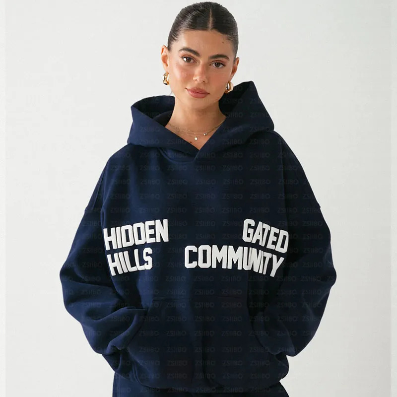 Harajuku Sweatshirt Streetwear Womens Hoodie Pants Unisex Fashion Sportswear Pullover Top Sweatpants Mens Jacket Clothes 251105