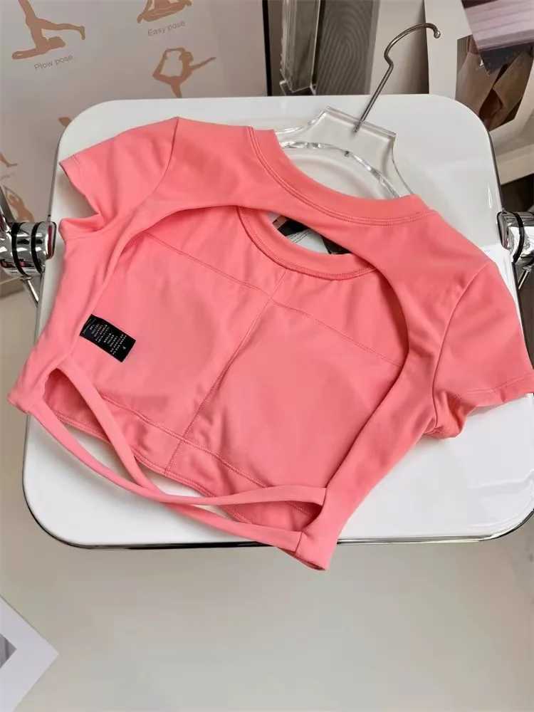 Womens apron sportswear sports tops fitness activity clothes womens quick drying yoga clothes sports backless gym topsW250411
