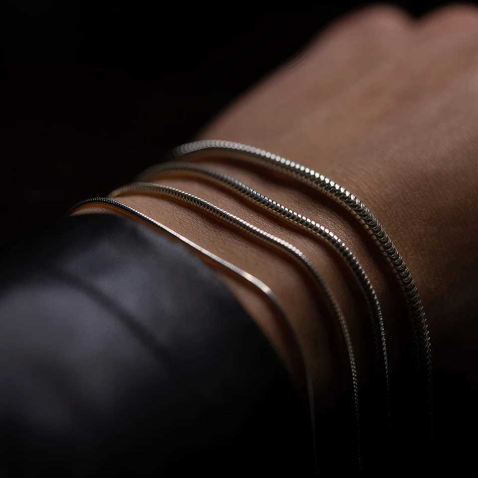 eManco Hot Sale Silver Color Stainless Steel Snake Chain Bracelet Fashion Jewelry For Men Women Minimalist Gifts WholesaleC250410