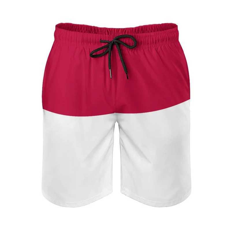 Fashionable Monaco Iceland flag beach shorts mens 3D printed swimming relay cool quick drying oversized surfboard shorts childrens clothingW250410