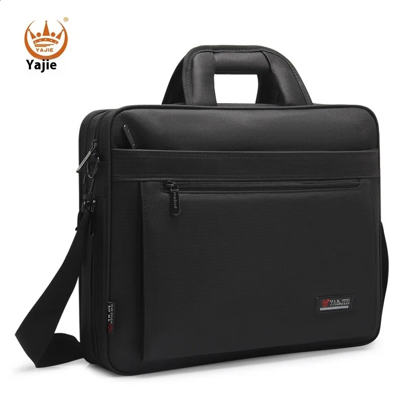Large capacity briefcase mens business bag 156inch laptop shoulder canvas handbag 250409