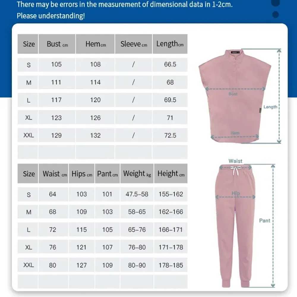 Hospital Medical Uniforms Doctor Nurse Accessories Women Casual Short Slve Jogger Suits Dental Lab Pharmacy Workwear Tops Pant X250410