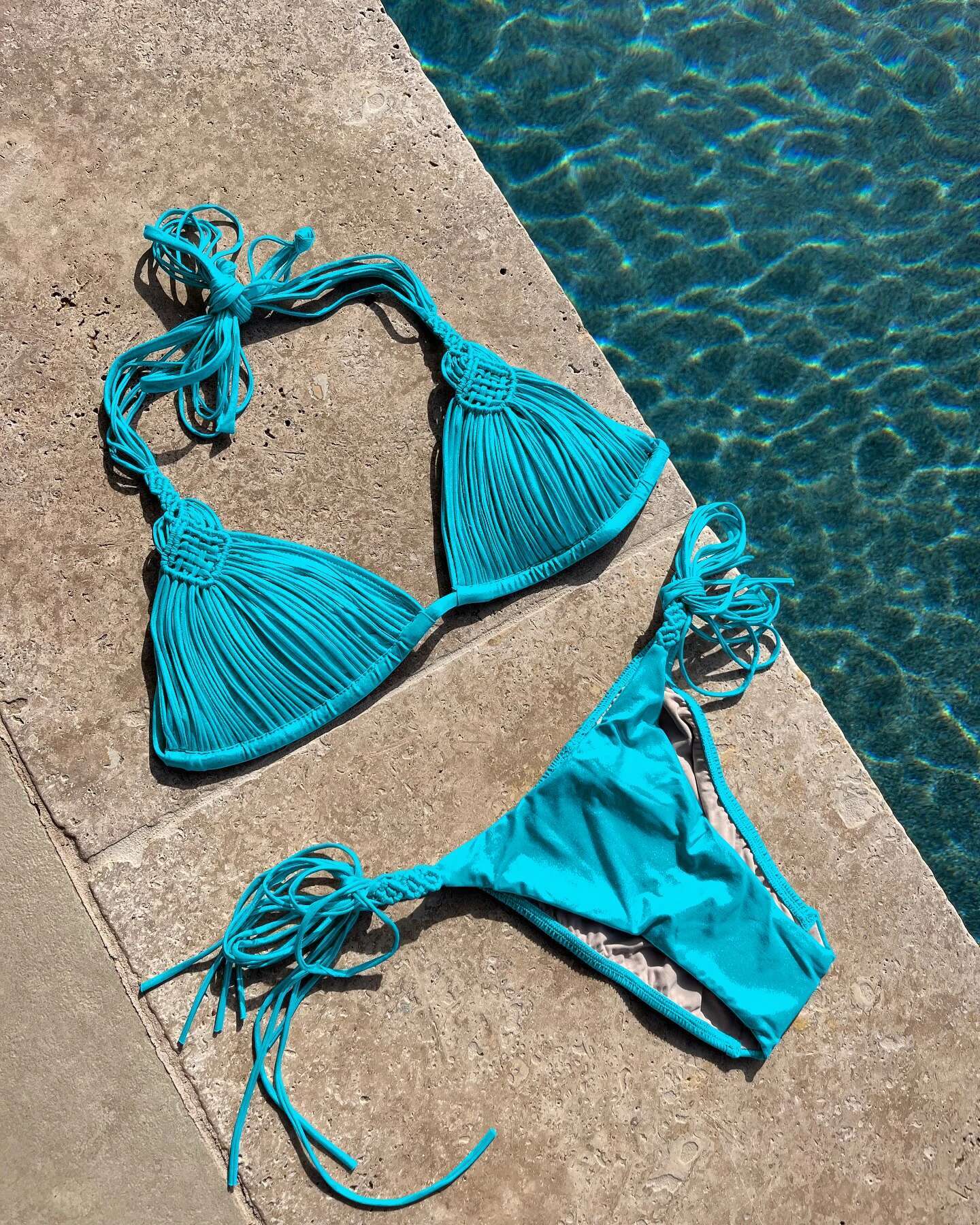 2024 New Bandage Stripes Brazilian Bikini Swimwear Women's Swimsuit Two Piece Set y Lace up Mujer Beachwear Summer