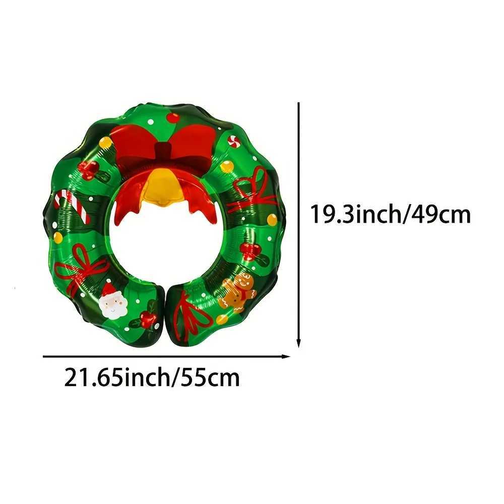 Christmas 3pcs New Christmas Themed Balloons Christmas Small Bell Wreath Santan Snowman Creative Design Styling Party Decoration Balloons Y251111