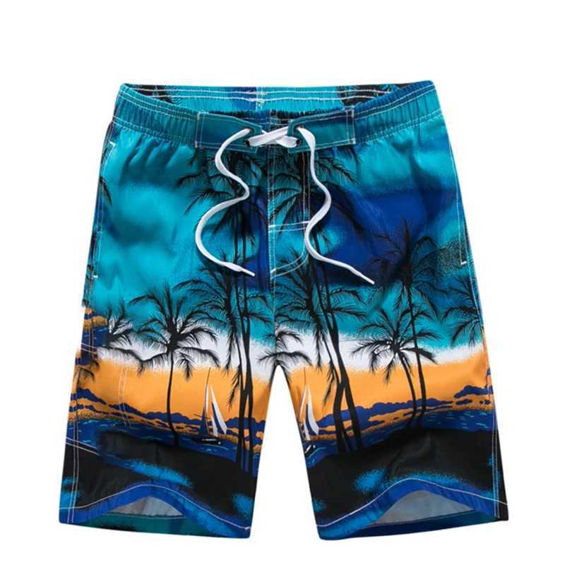 Coconut Tree Mens Swimsuit Beach Shorts Surfboard Shorts Sportswear Boys Shorts Childrens Summer ShortsW250410