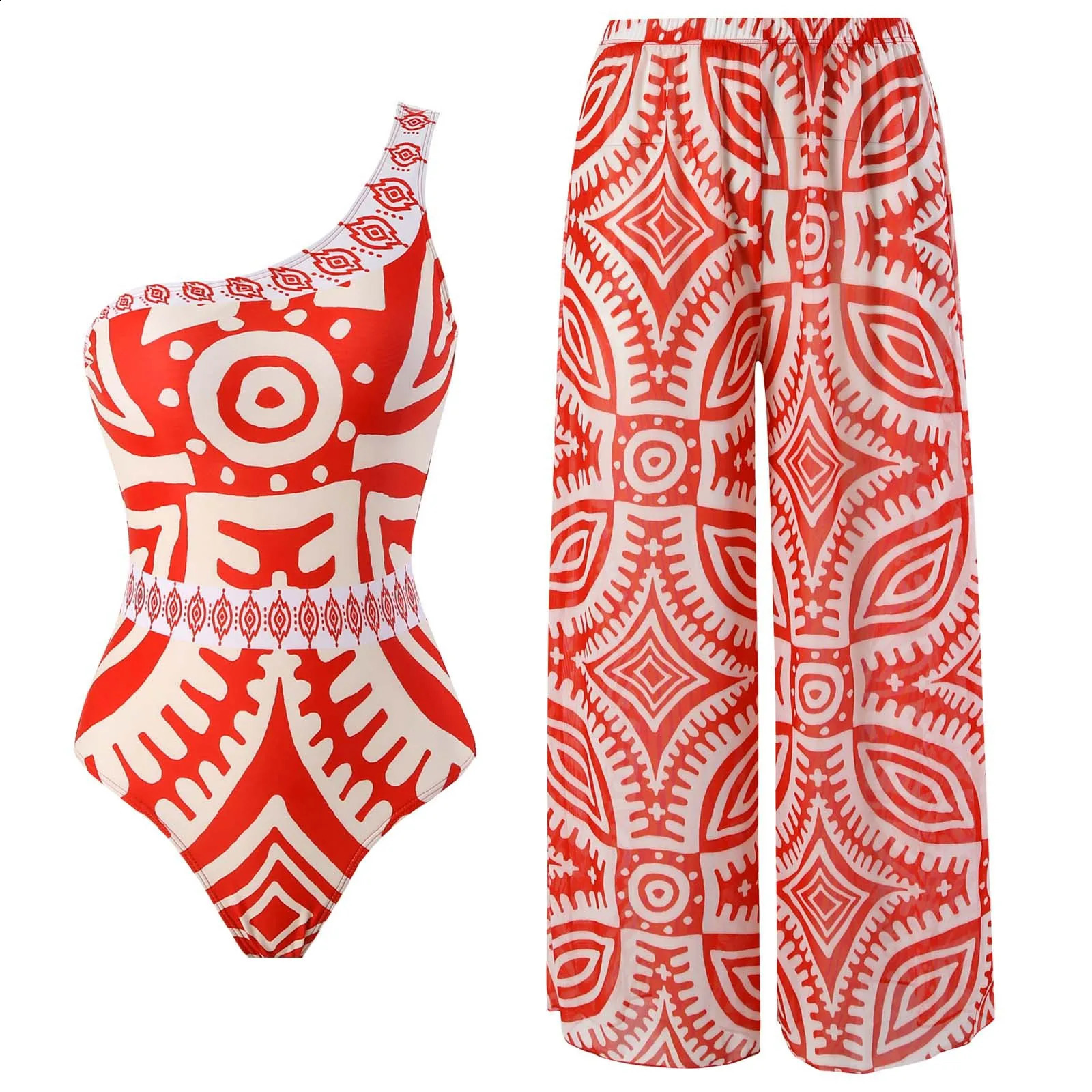 2025 Arrival Push Up One Piece Swimsuit Ruffle Beach Wear Swimwear Women Wrap Skirt Swimsuit Cover Up Sexy Sarong Plage 250410