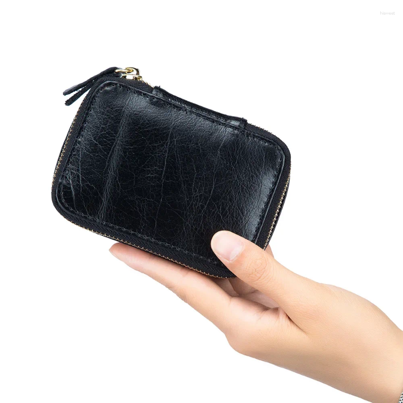 Cosmetic Bags Mini Leather Lipstick Envelope Cowhide Bag With Mirror Data Cable Headphone Women's Jewelry Box Coin Hand Hold