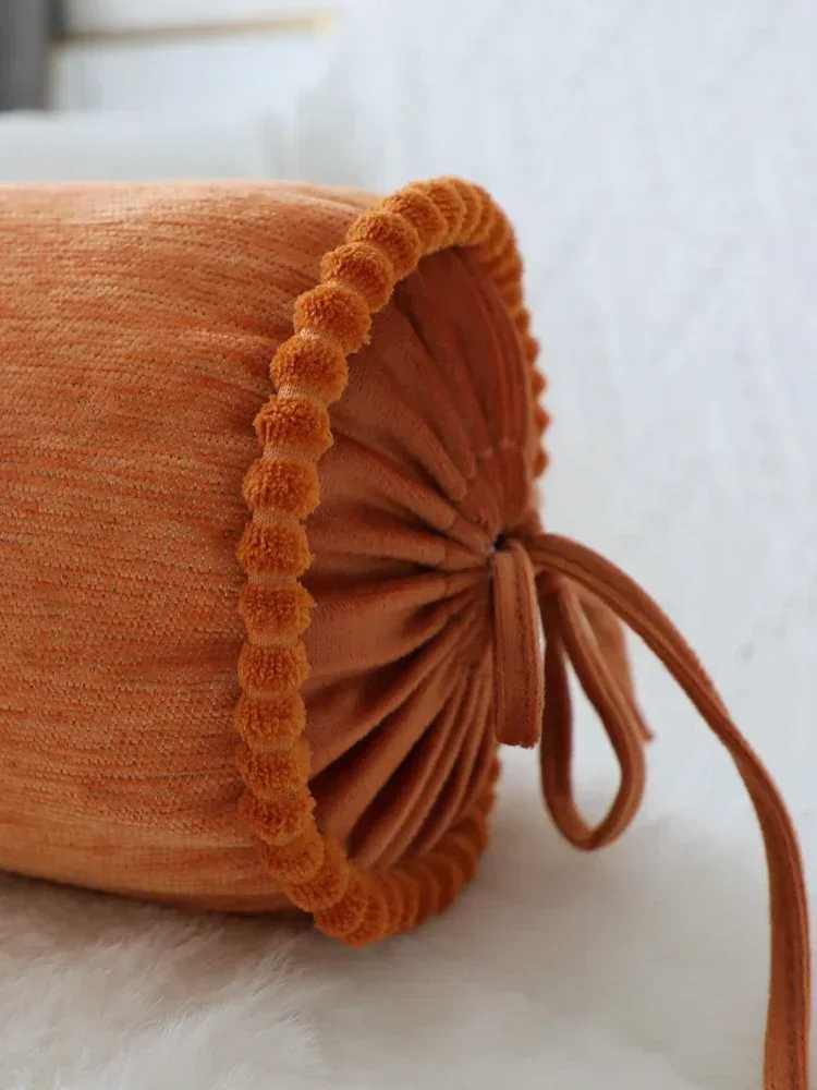 Luxury Living Ro Sofa Chenille Cylindrical low Nordic Style Candy Shape low Bedro Backrest Waist Cushion Removable C251111