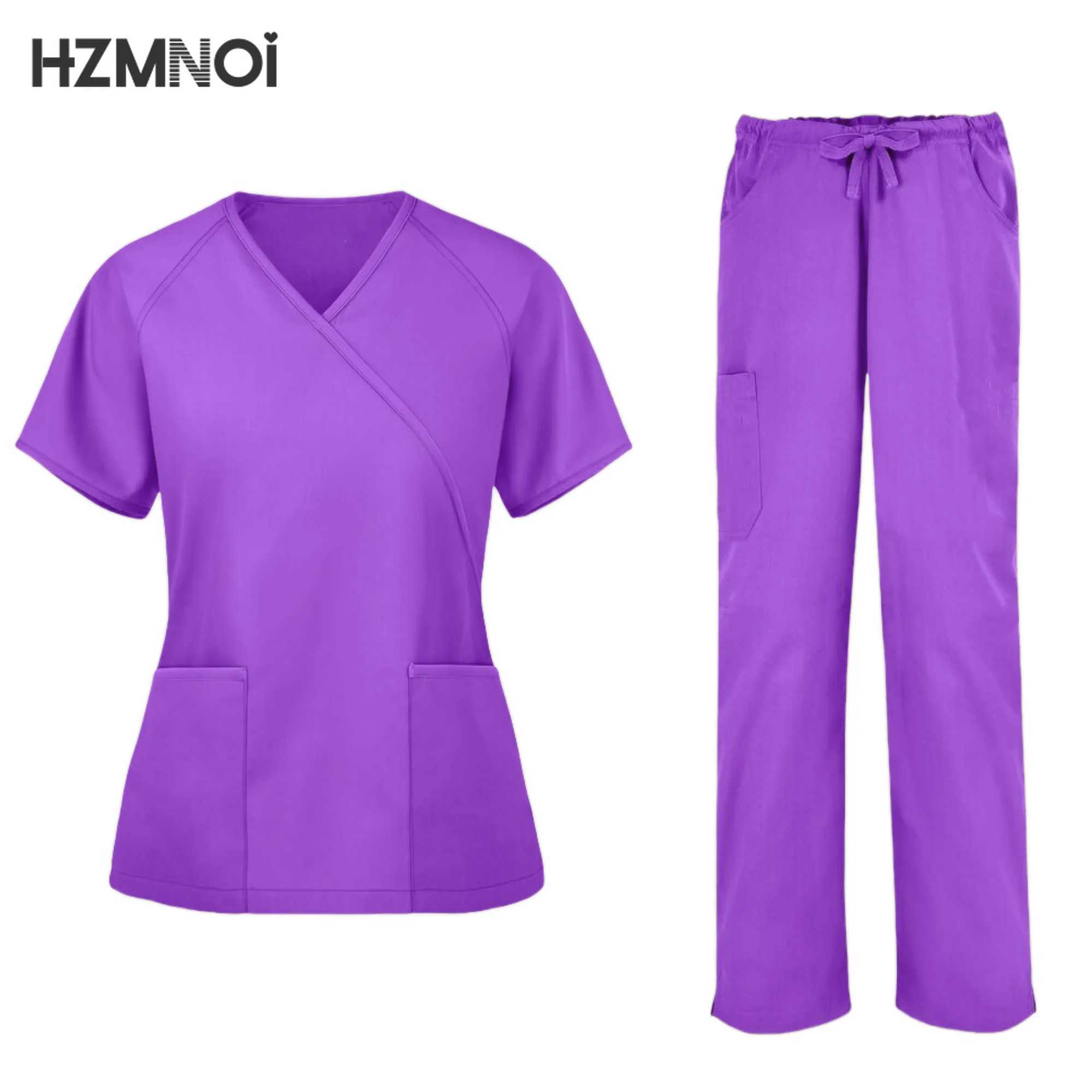 Polychrome Medical Uniform Women Scrubs Sets Pet Hospital Working Scrub Suits Nurse Accessories Dental Surgery Suit Lab Workwear X2505281