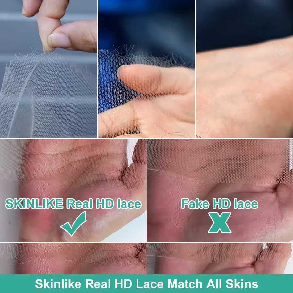 Dark Blue 13x4 HD Lace Front Human Hair Wigs For Women Pre Plucked Blue Body Wave Transparent Lace Frontal Wigs 100 Human HairT251111