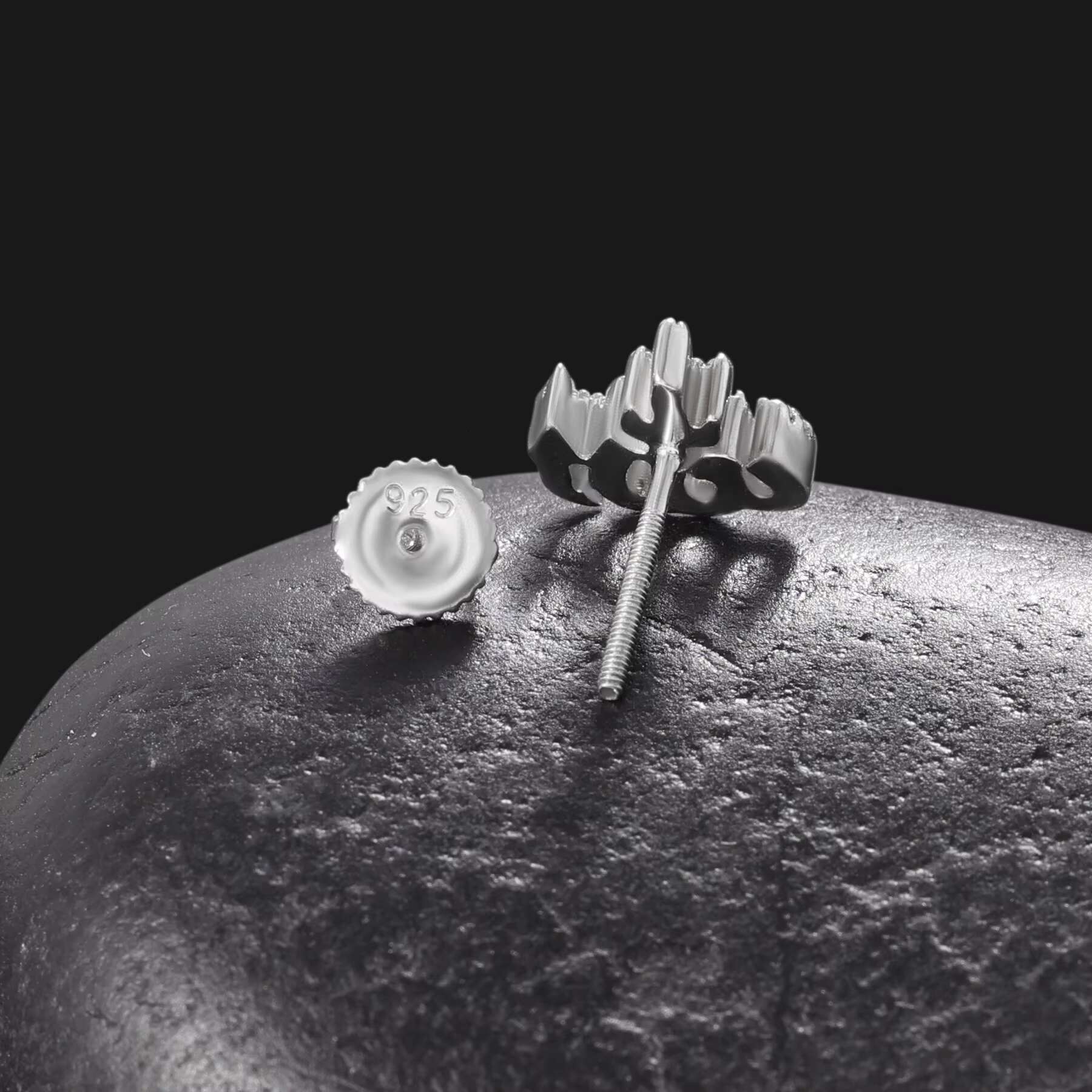 Luxury Hip Hop Jewelry Hip Hop Iced Out Moissanite Allah Stud Earrings for Men New Design 925 Sterling Silver Earrings