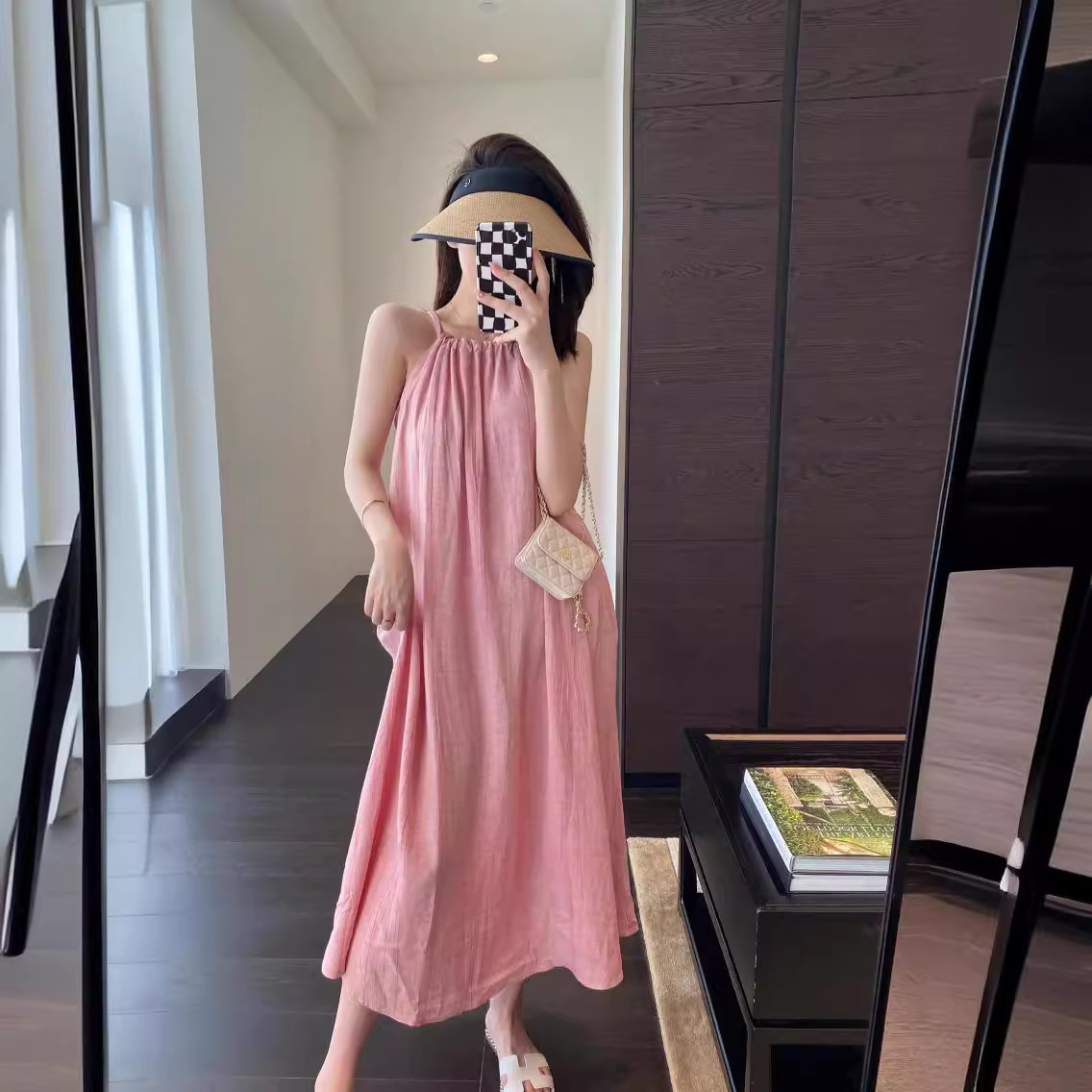 L164 Whitening holiday style loose long skirt lazy dress female summer new style
