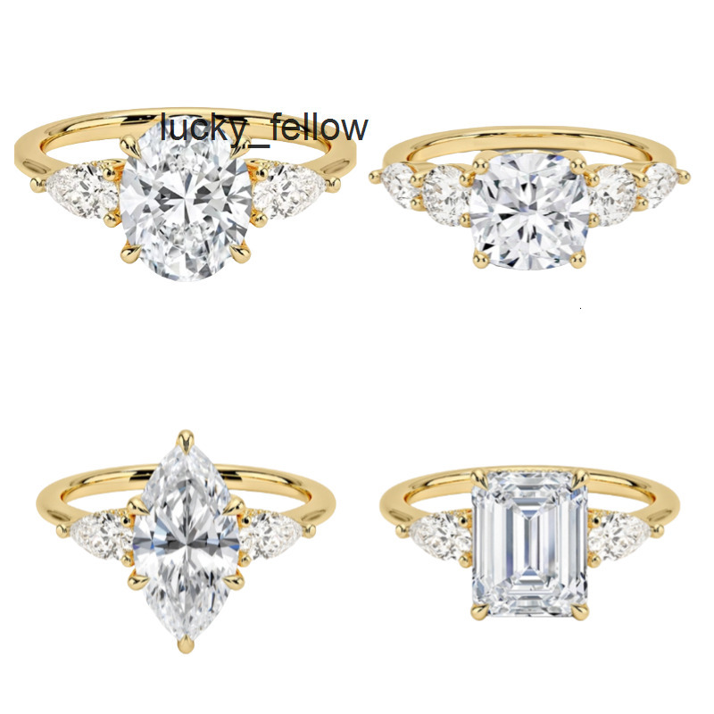 18k Gold Ladies Jewelry Vvs D Moissnite Diamond Wedding Engagement Mens Women Moissanite Ring
