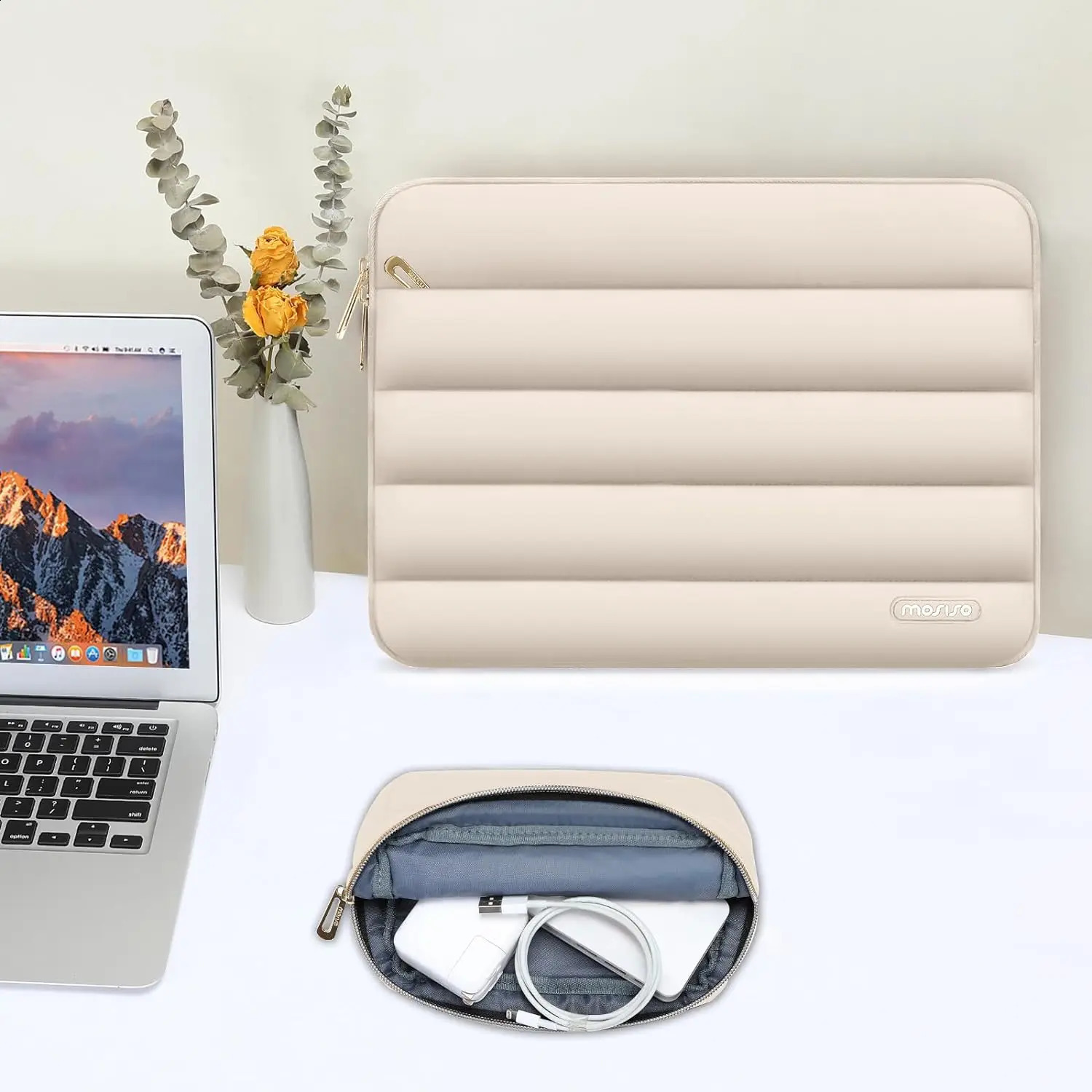Puffy Laptop Sleeve 13 14 15 16 inch for 2024 Air Pro M1 M2 M3 Cute Notebook Carrying Case Cover Waterproof Computer Bag 250407