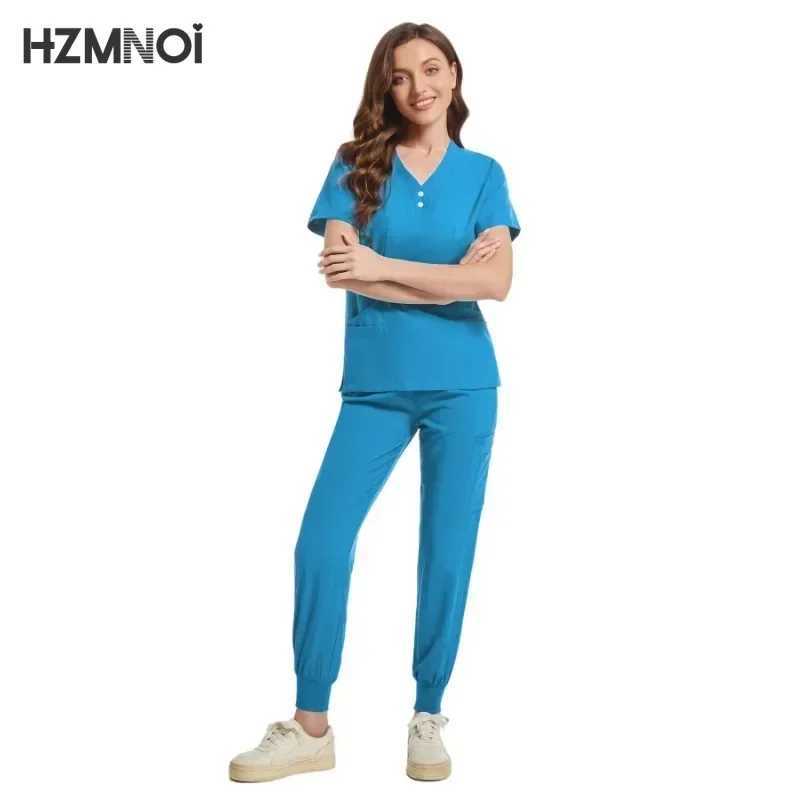 Scrub Hospital Uniform Medical Top Pants Nurse Uniform High Fashion Uniforms Nursing Scrubs Set Hot Sell Surgical Gowns X250410