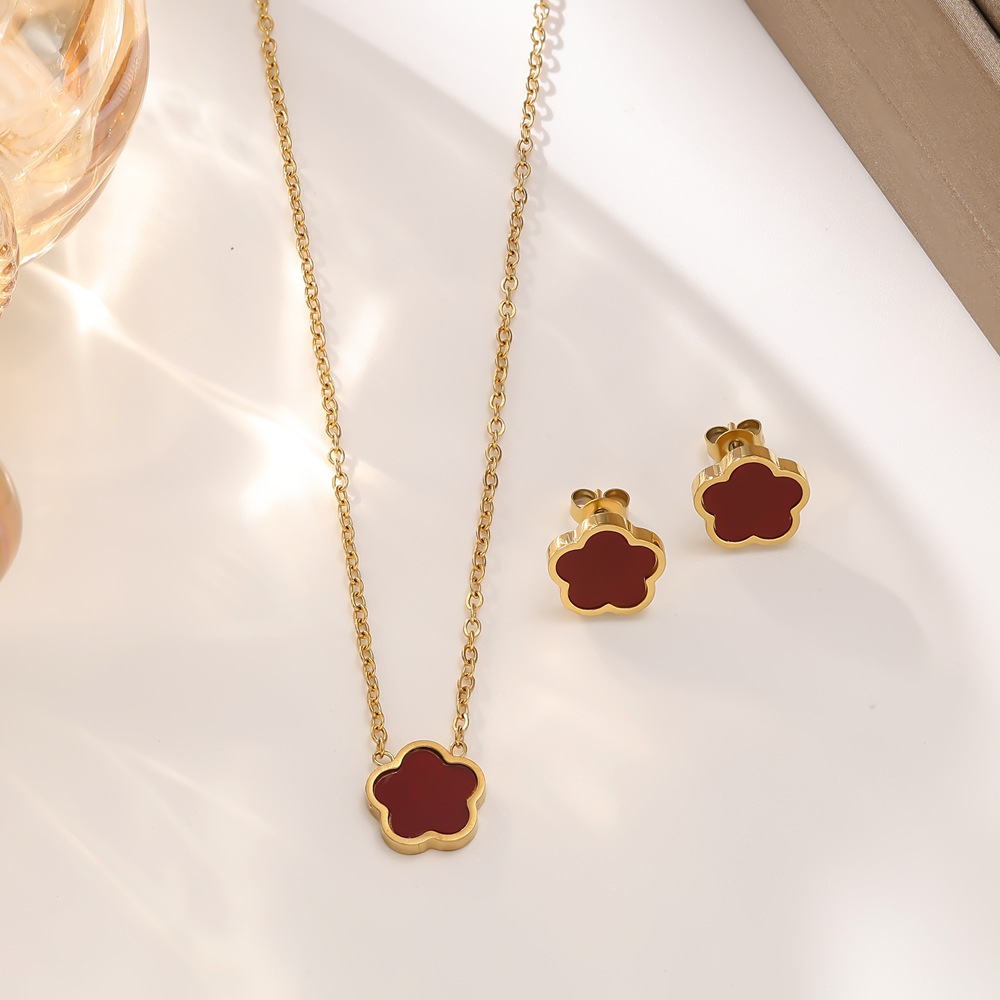 Designer Necklace For Women's Necklace Titanium Steel Necklace Bracelet And Earring Collection Personality Simple Style Luxury Fashion Necklace 3