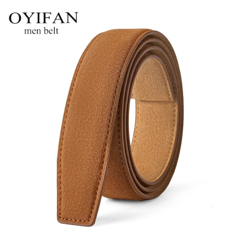 35cm Unisex Belt Suede Style er Belts Soft Leather Suitable for Automatic Buckle 251110