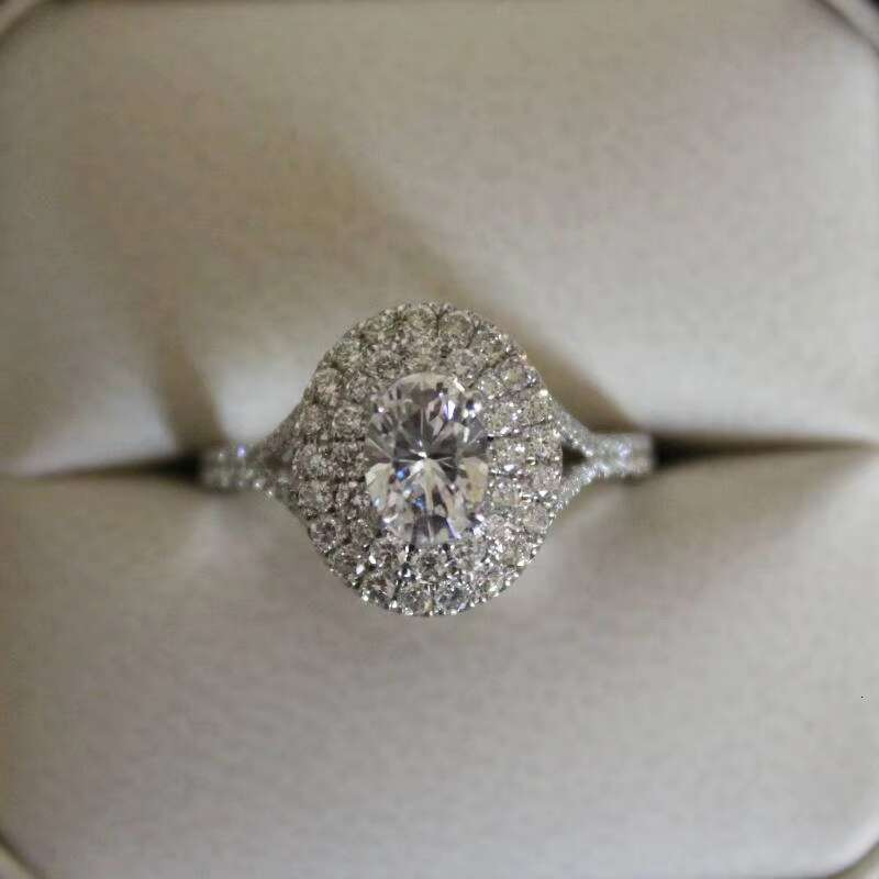 Artificial Mosan Diamond Accessory Ring Plated Engagement Wedding Diamond Ring Pair Engagement Diamond Ring for Women