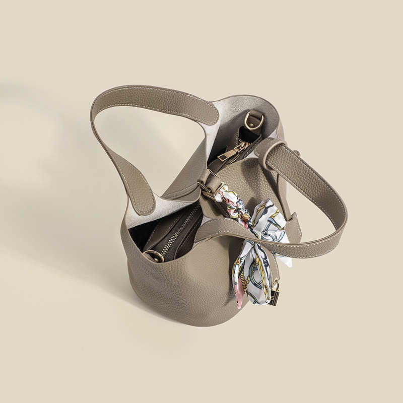 Storage Bags Bucket bag new fashion trend western-style simple and high-end handbag large capacity casual shoulder crossbody bag