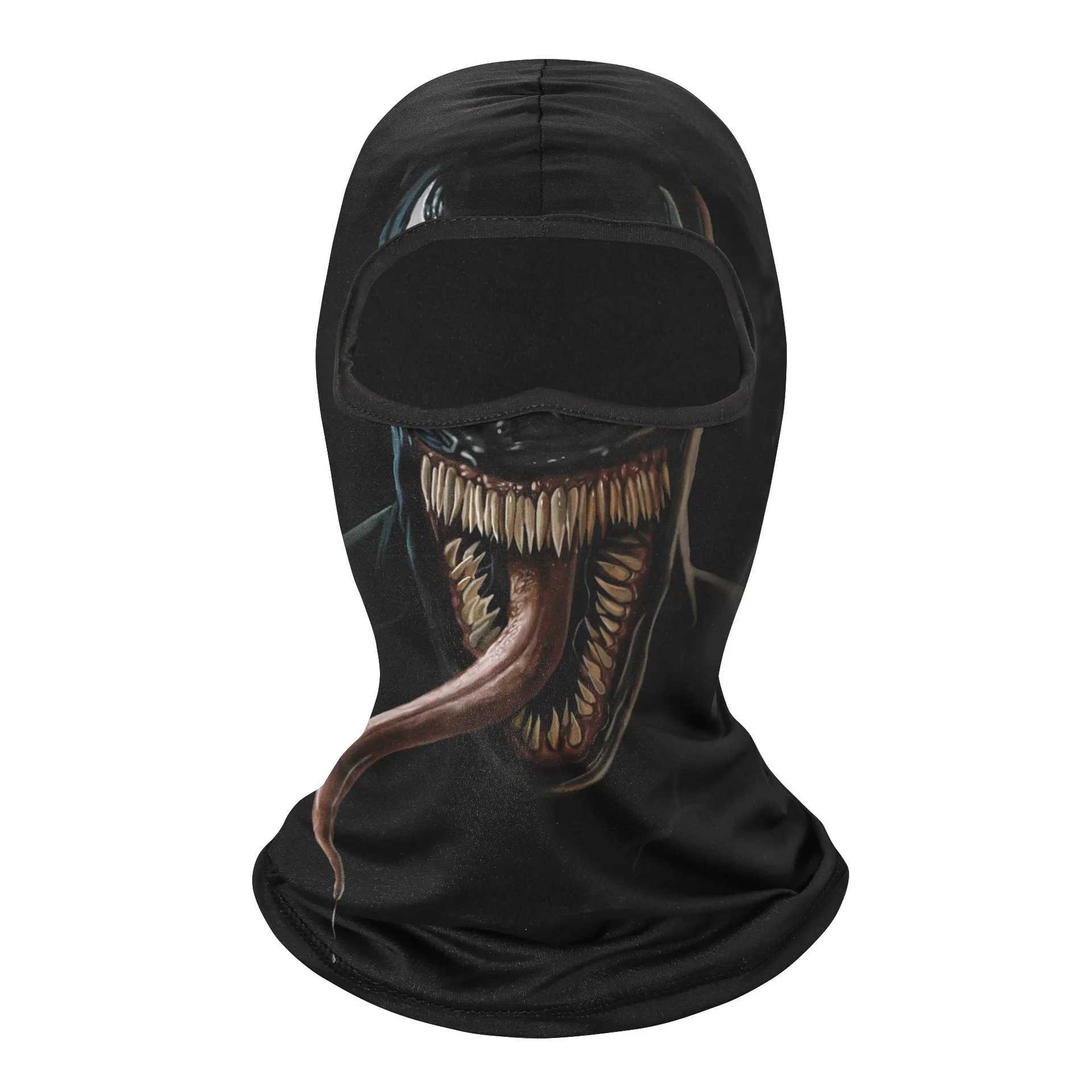 Outdoor Sunscreen Balaclava Motorcycle Skull Face Mask Quick-dry Riding Helmet Liner Cap Venom Ski Mask MTB Bicycle Headgear S251110