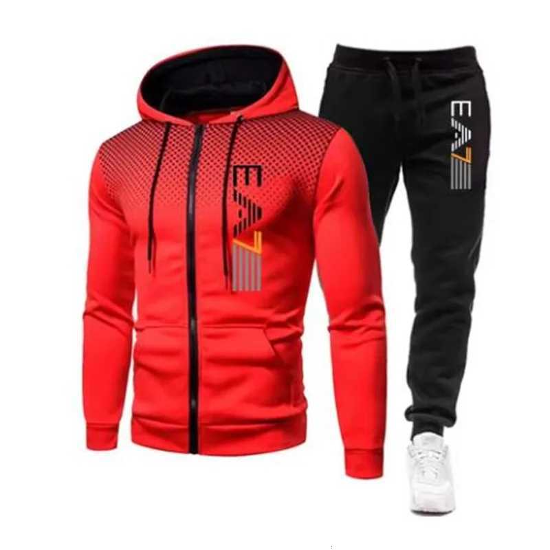 New mens warm hooded sports suit Mens sports fitness wear Mens running set Sports suit with hood Mens hooded coat for sportsT251111