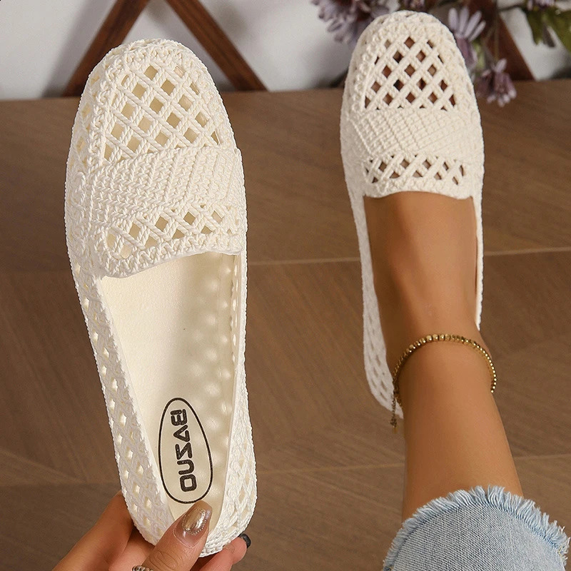 summer mesh breathable outerwear fashionable comfortable wear-resistant Versatile womens flat top sandals 250430