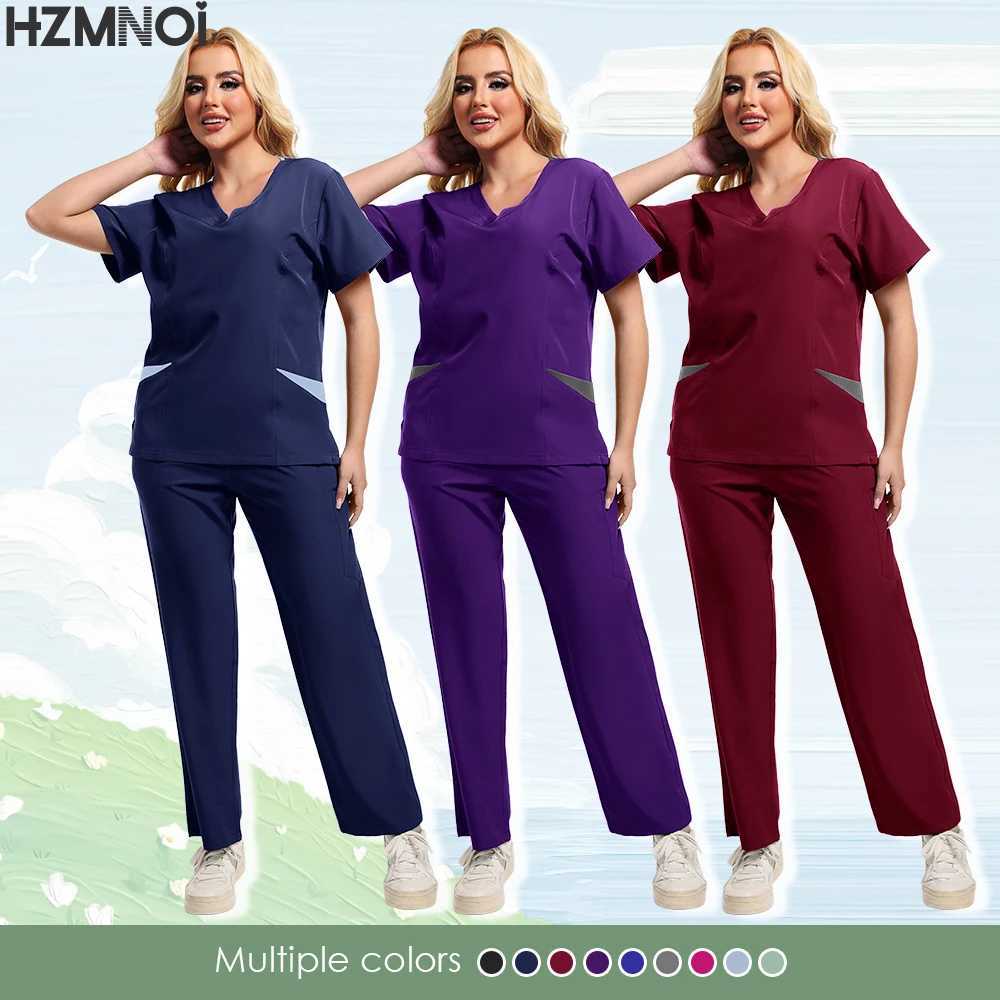 Multil Colors Medical Uniform Women Scrubs Sets Hospital Working Scrub Suits Nurse Accessories Dental Surgery Suit Lab Workwear X250410
