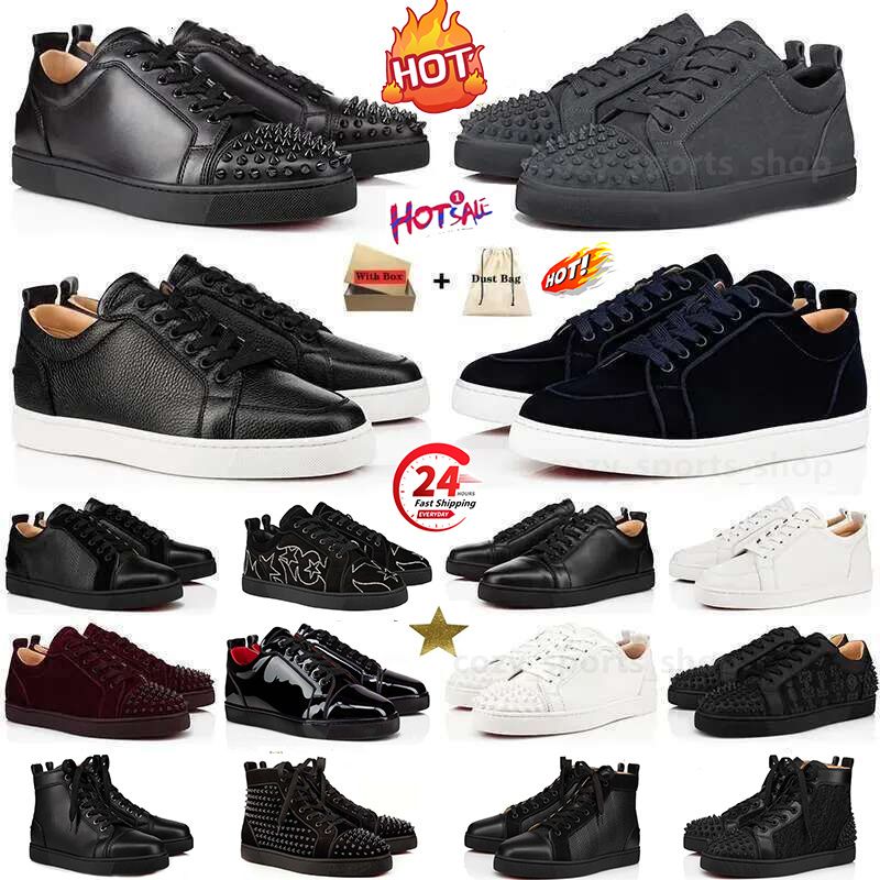 With Box Luxury Designer Red Dress Shoes Low Black White Men Women Bottoms Sneakers Office Career Wedding High Quality shoes size 36-47ffd